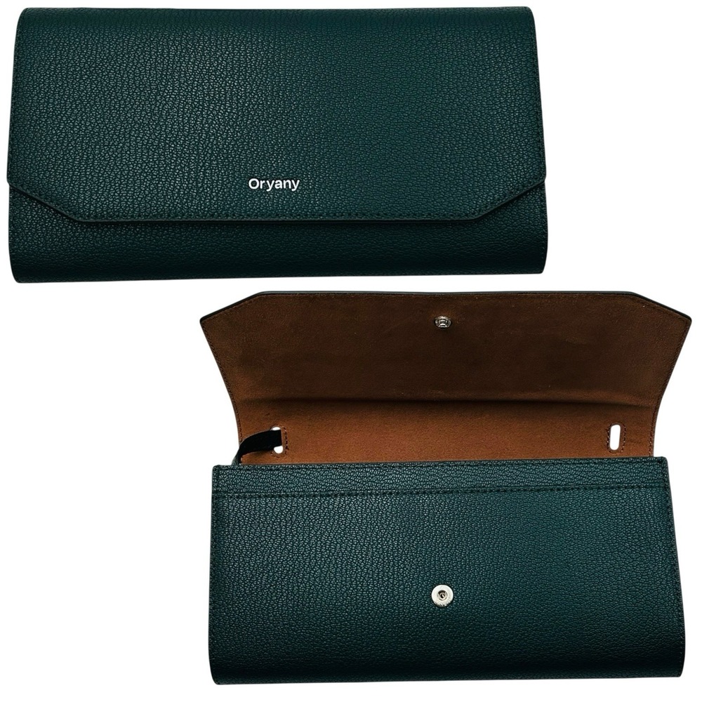 ORYANY Women's Leather Mandy Gift Set Crossbody & Removable Card Case Deep Green